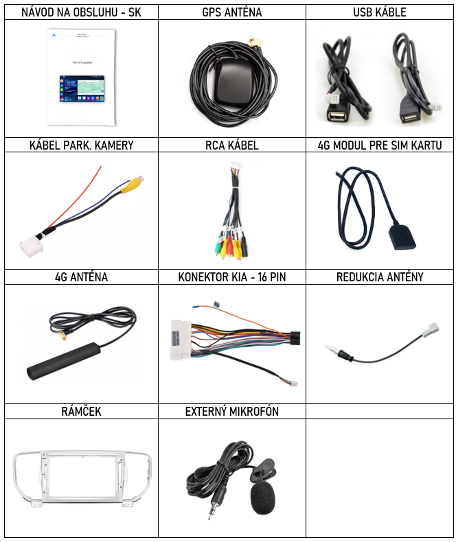 SK Prislusenstvo pre autorádio Everest n pre Kia Sportage KX5 s CarPlay AndroidAuto - evtech.sk